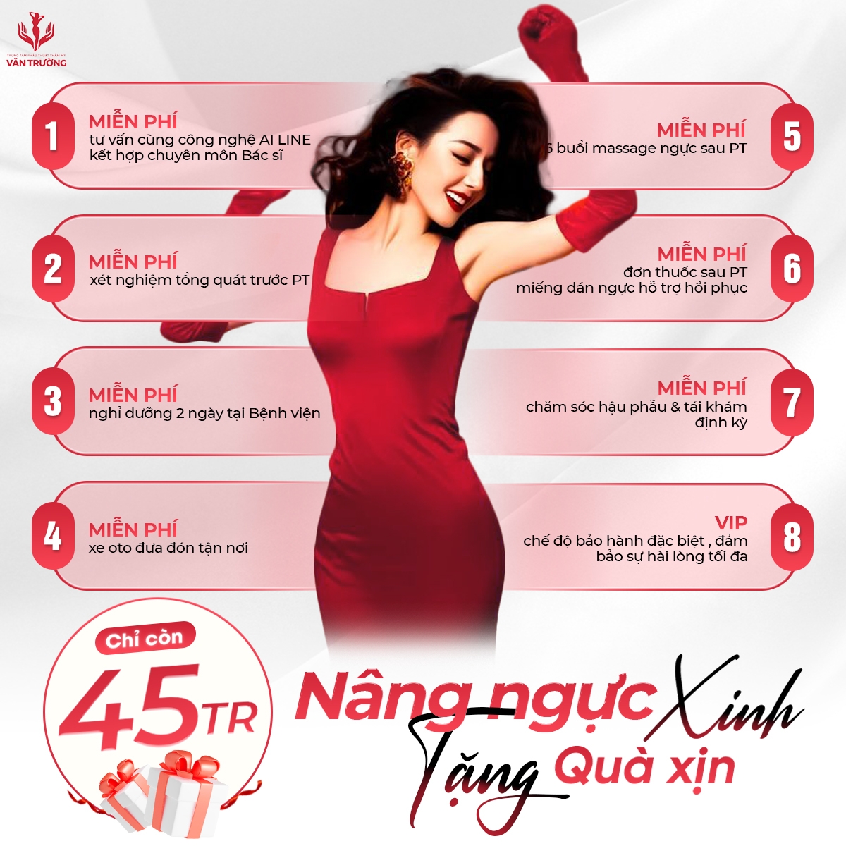 nâng ngực xinh chỉ 45 triệu